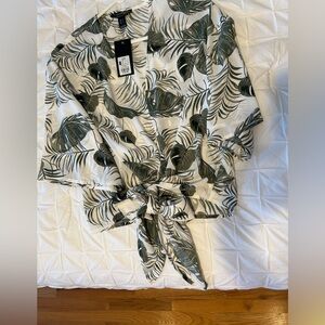 Streetwear Society Tropical Leaf Blouse(NWT)